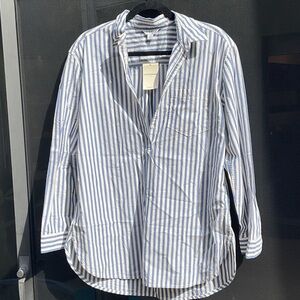 Lucky Brand Blue and White Striped Tunic